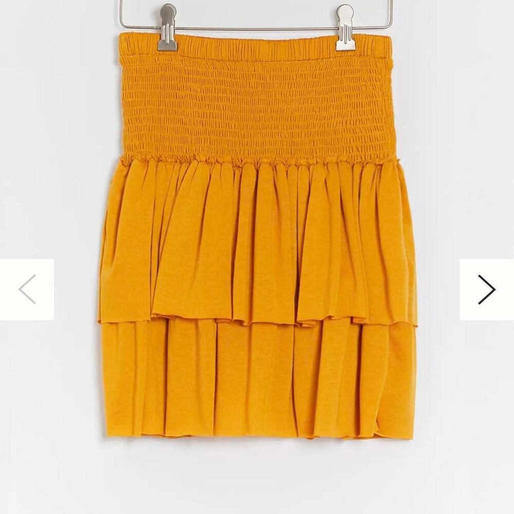 Anthropologie Women's Yellow and Orange Skirt
